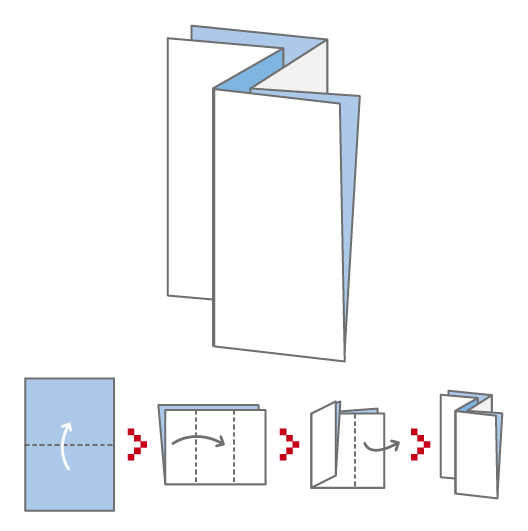 2折り×外3折り